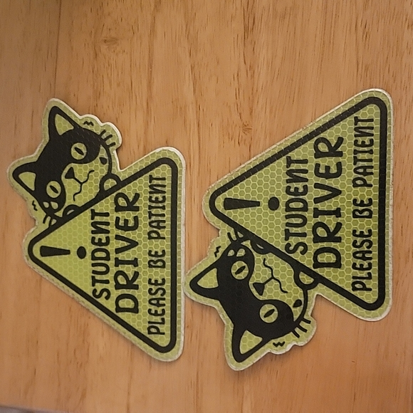 Cat Student Driver Magnets Set - Picture 1 of 7